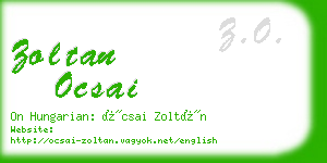 zoltan ocsai business card